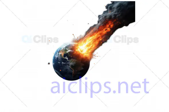 Meteor Impact on Earth 3D Model