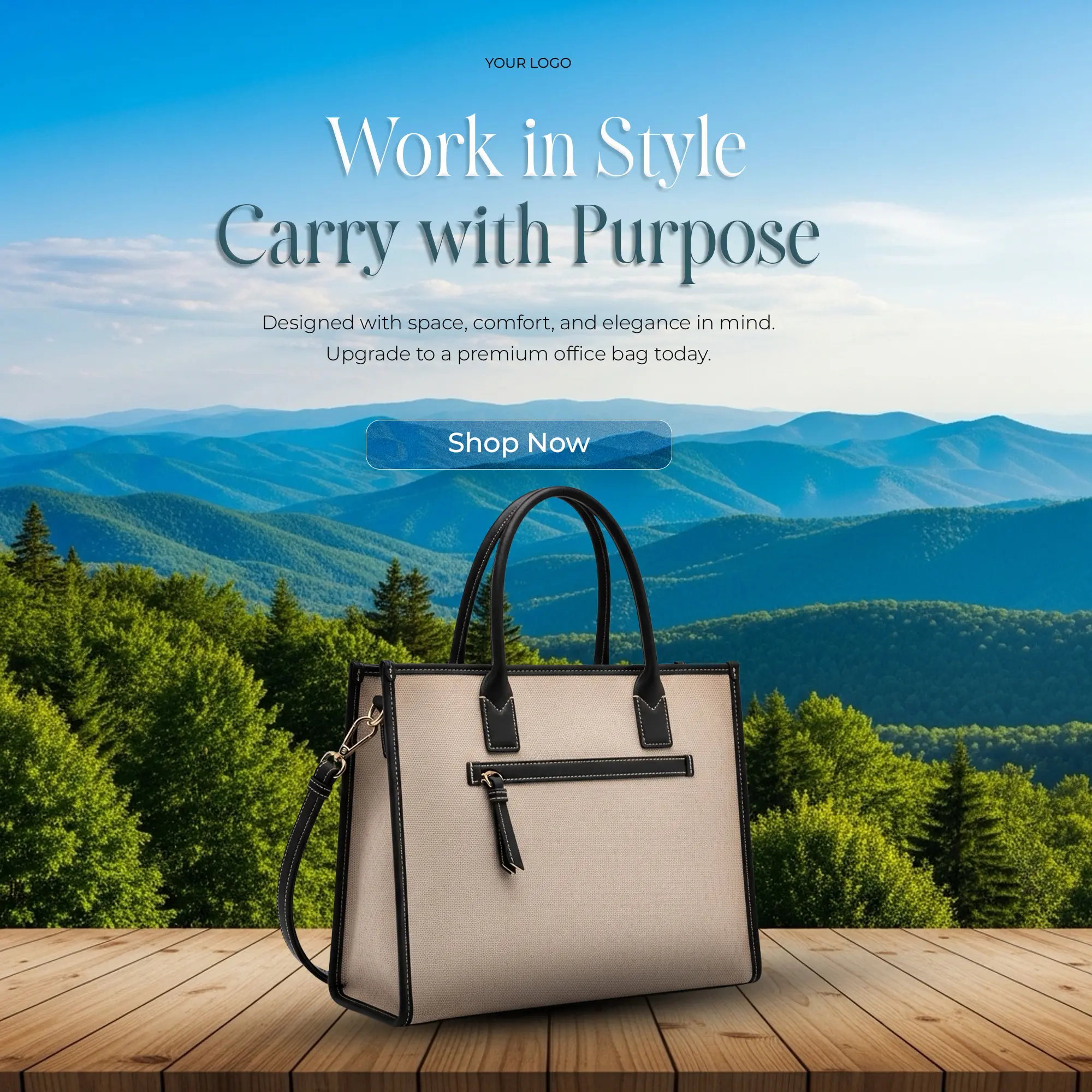 Chic Professional Handbag Ad Template