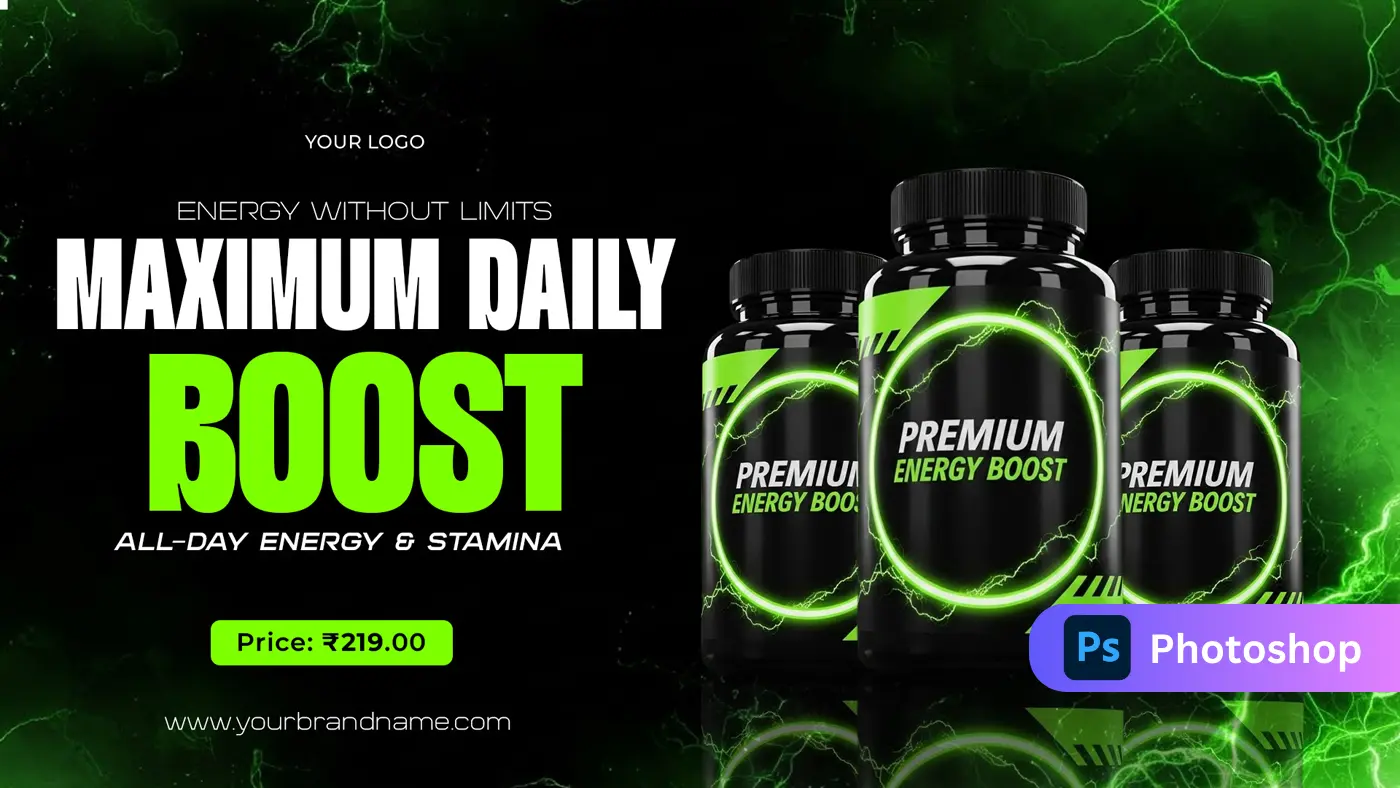 High-Performance Energy Booster Ad Template