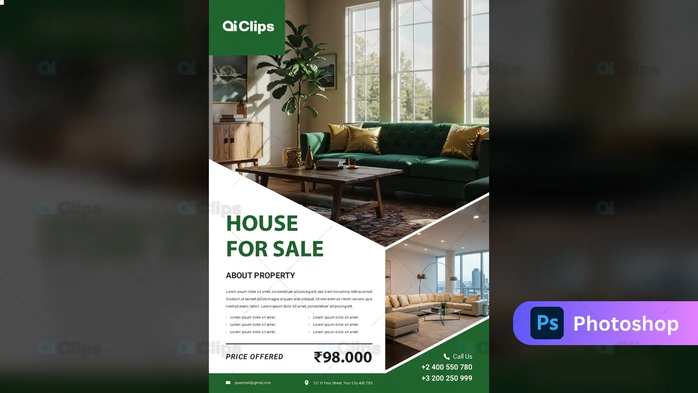 Modern Real Estate Property Sale Flyer Template