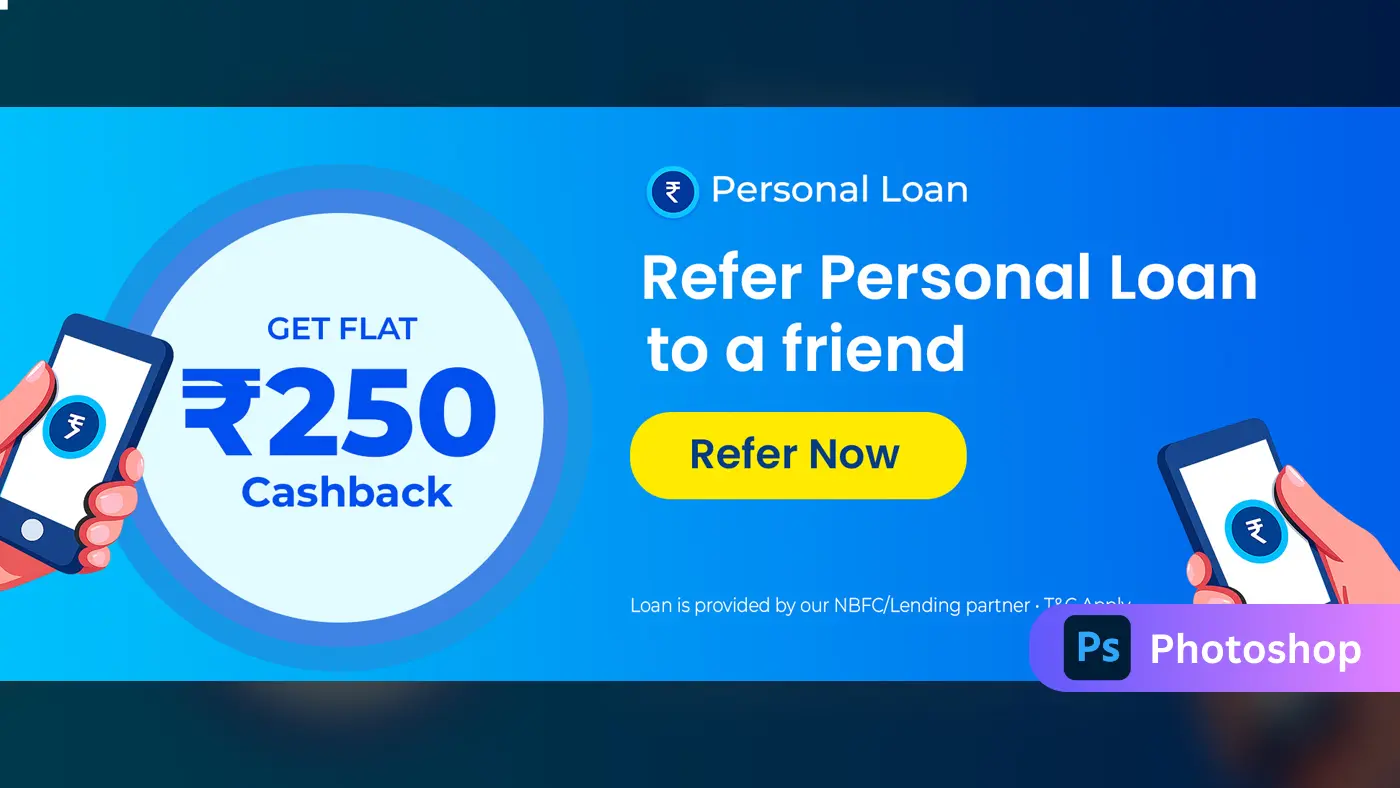 Fintech Loan Referral Program Ad PSD