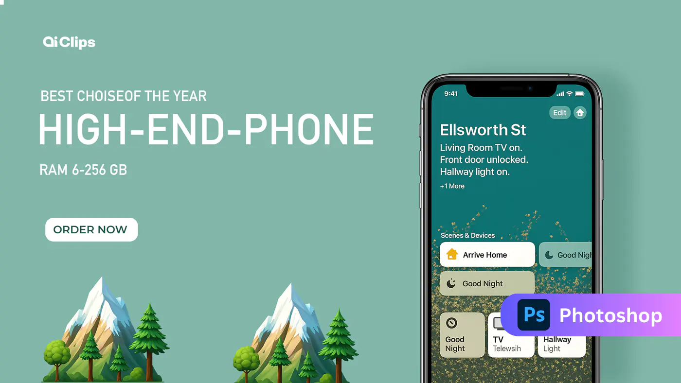 Enhanced High-End Smartphone Advertisement Template