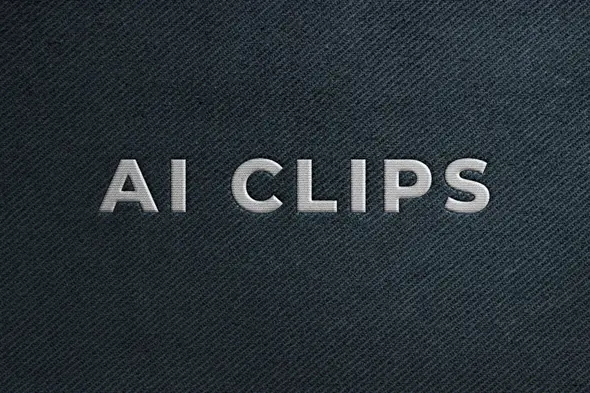 Embroidered Denim Text Style