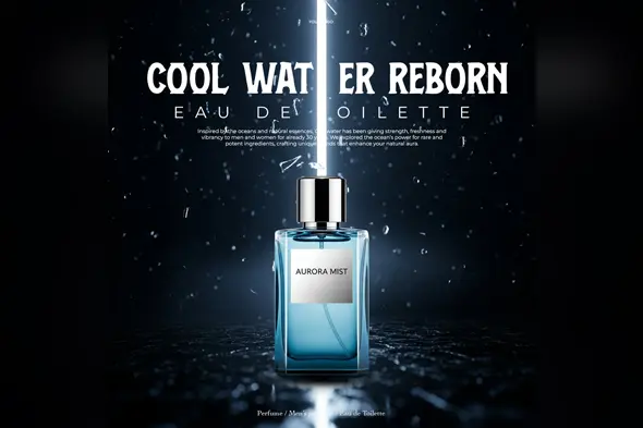 Dynamic Aquatic Perfume Ad Template