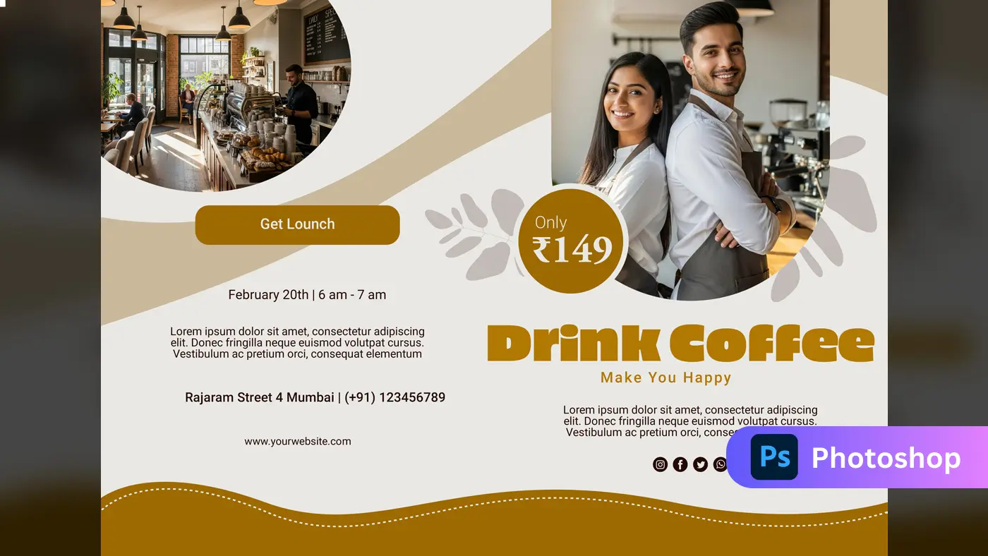 Café Launch Promotional Template