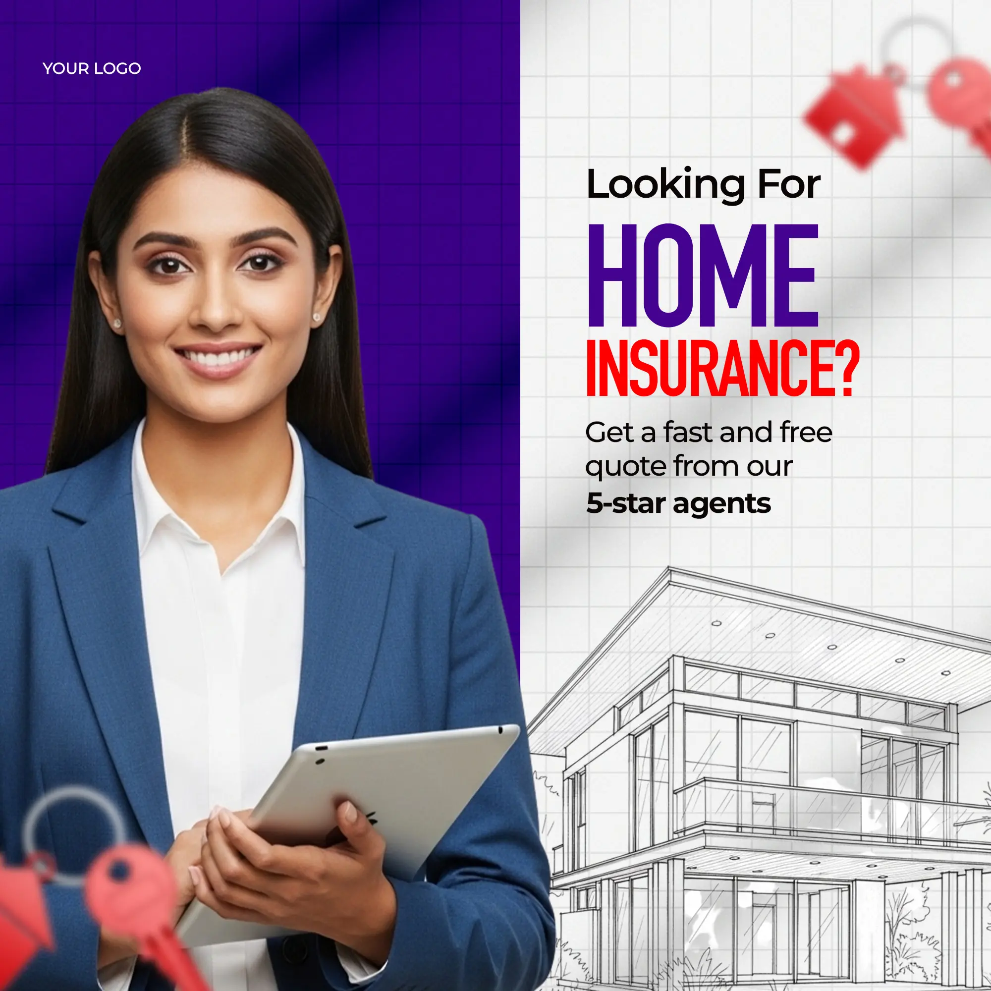 Property Insurance Ad Template