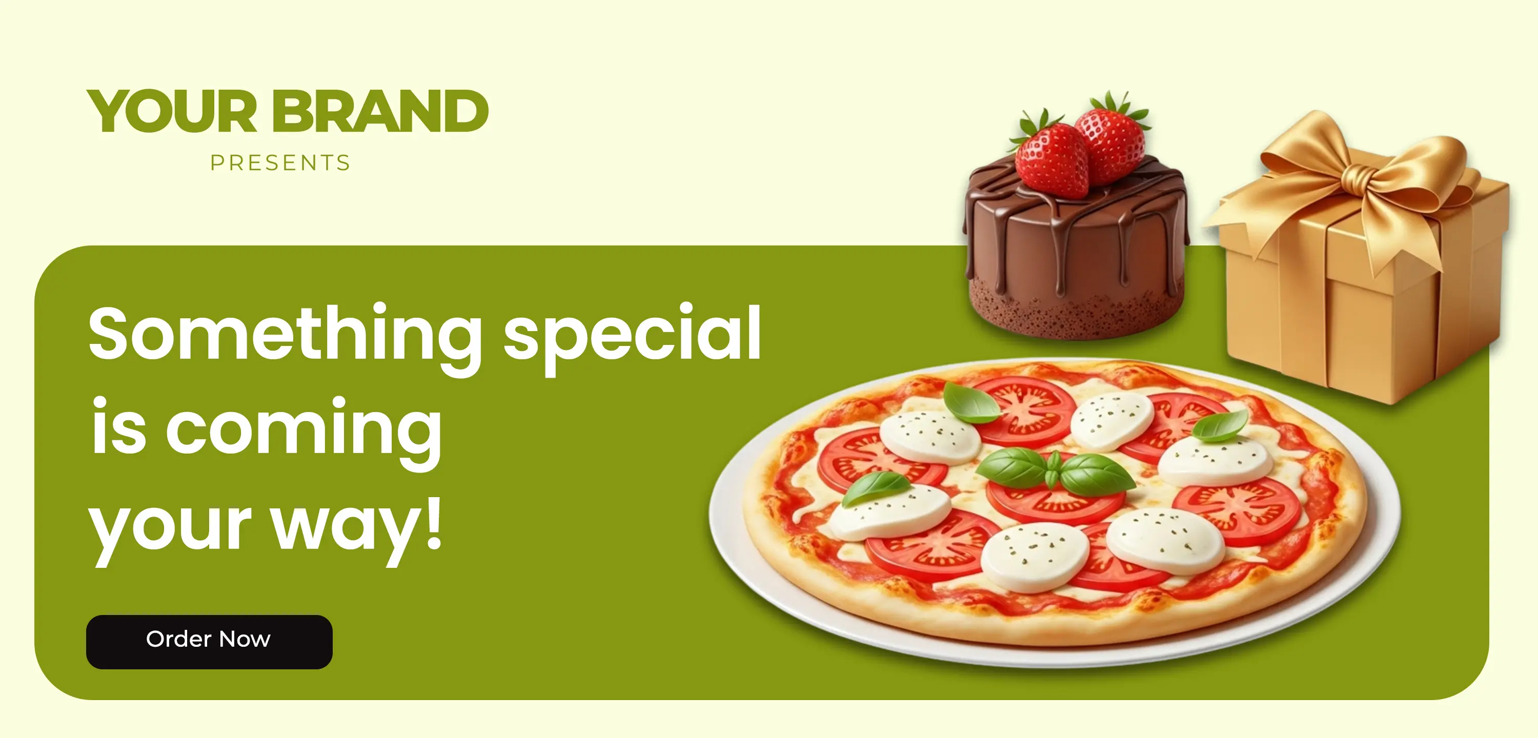 Gourmet Food Delivery Surprise Banner Template