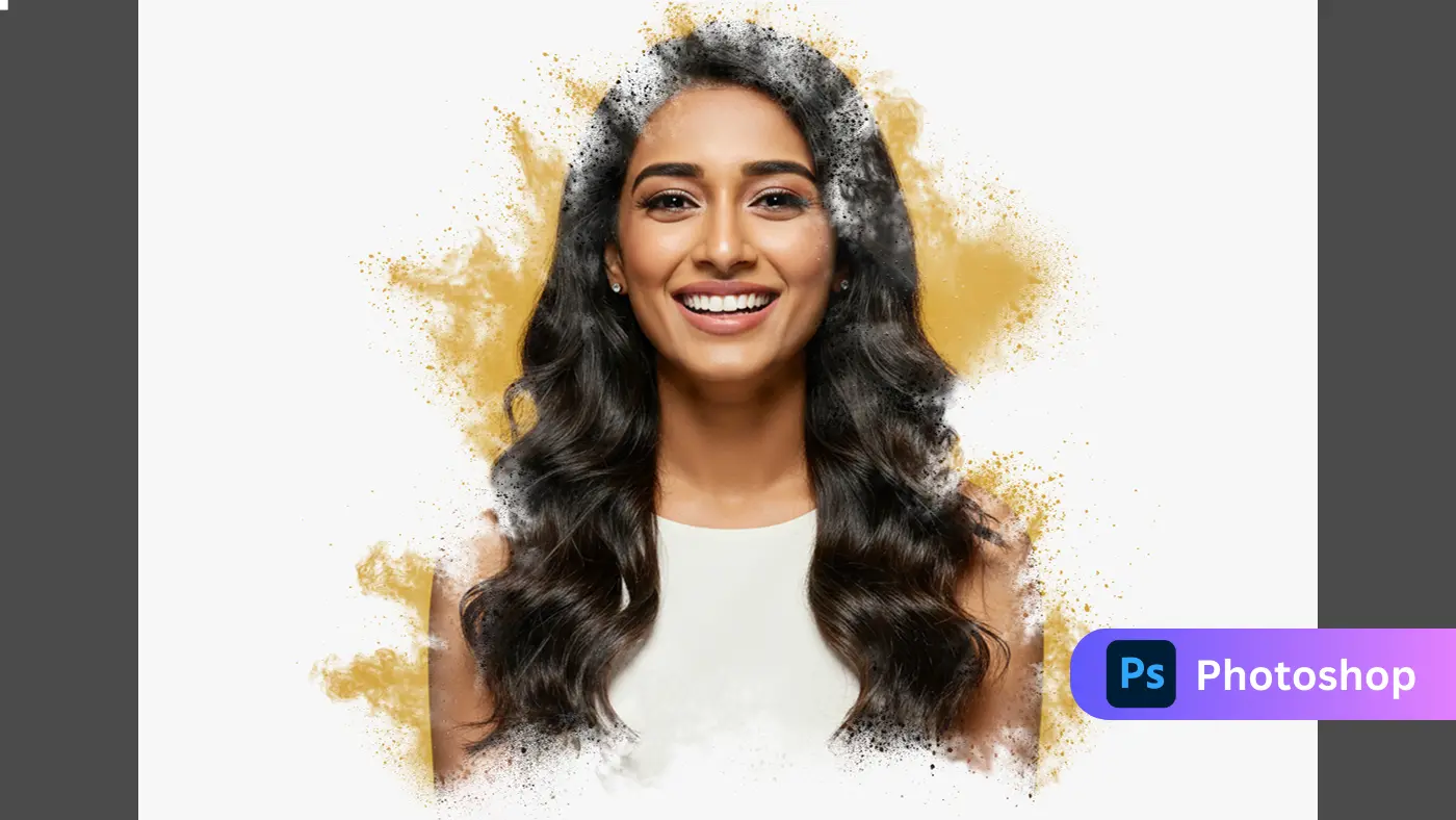 Creative Dust Splash Portrait Effect  Artistic Photo Editing