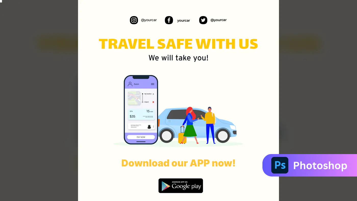 Ride-Sharing App Promotion Template