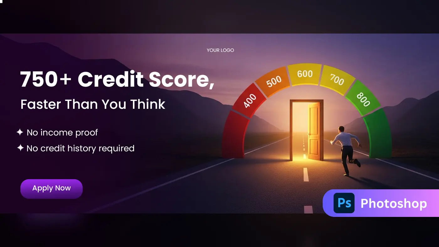 Credit Score & Loan Approval Ad Template
