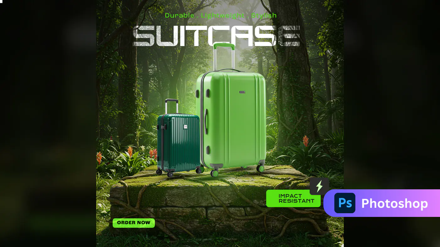Eco-Friendly Luggage Ad Template