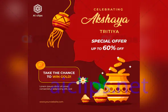 Akshaya Tritiya Festive Offer Poster PSD Template