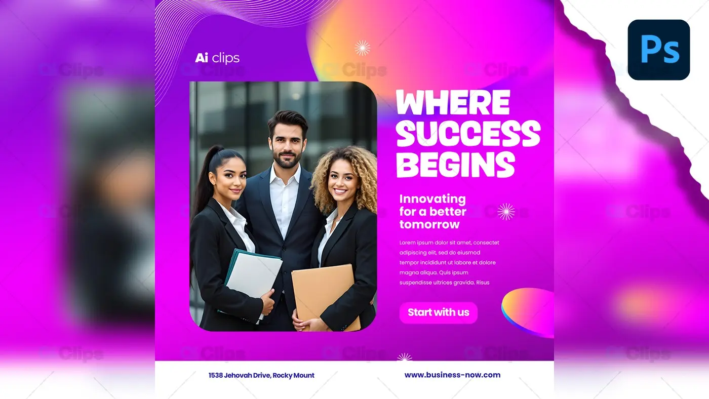 Business Success Promotion PSD Template