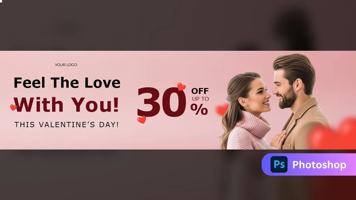 Romantic Valentine's Day Sale Banner