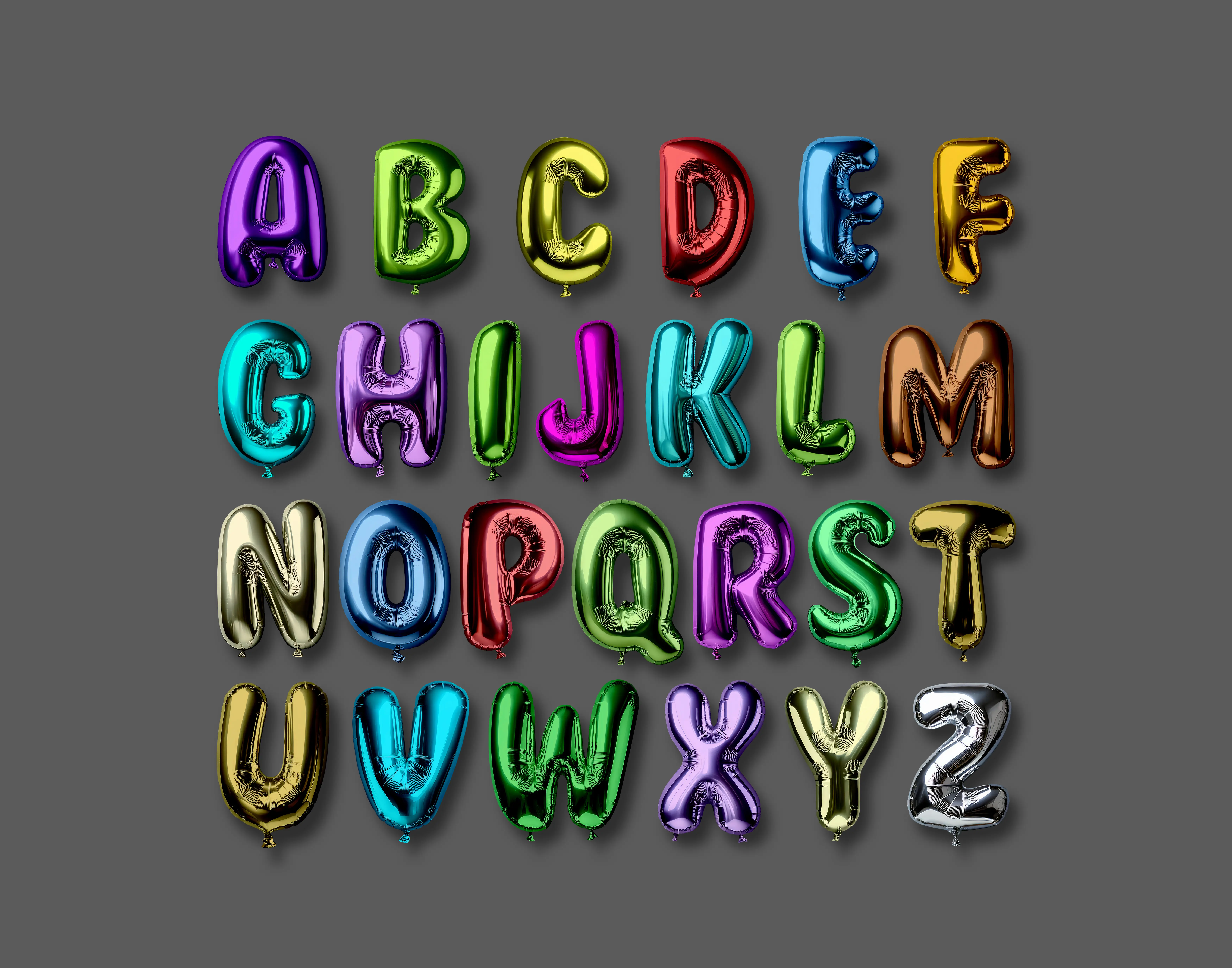 Colorful Balloon Alphabet  Text Effect