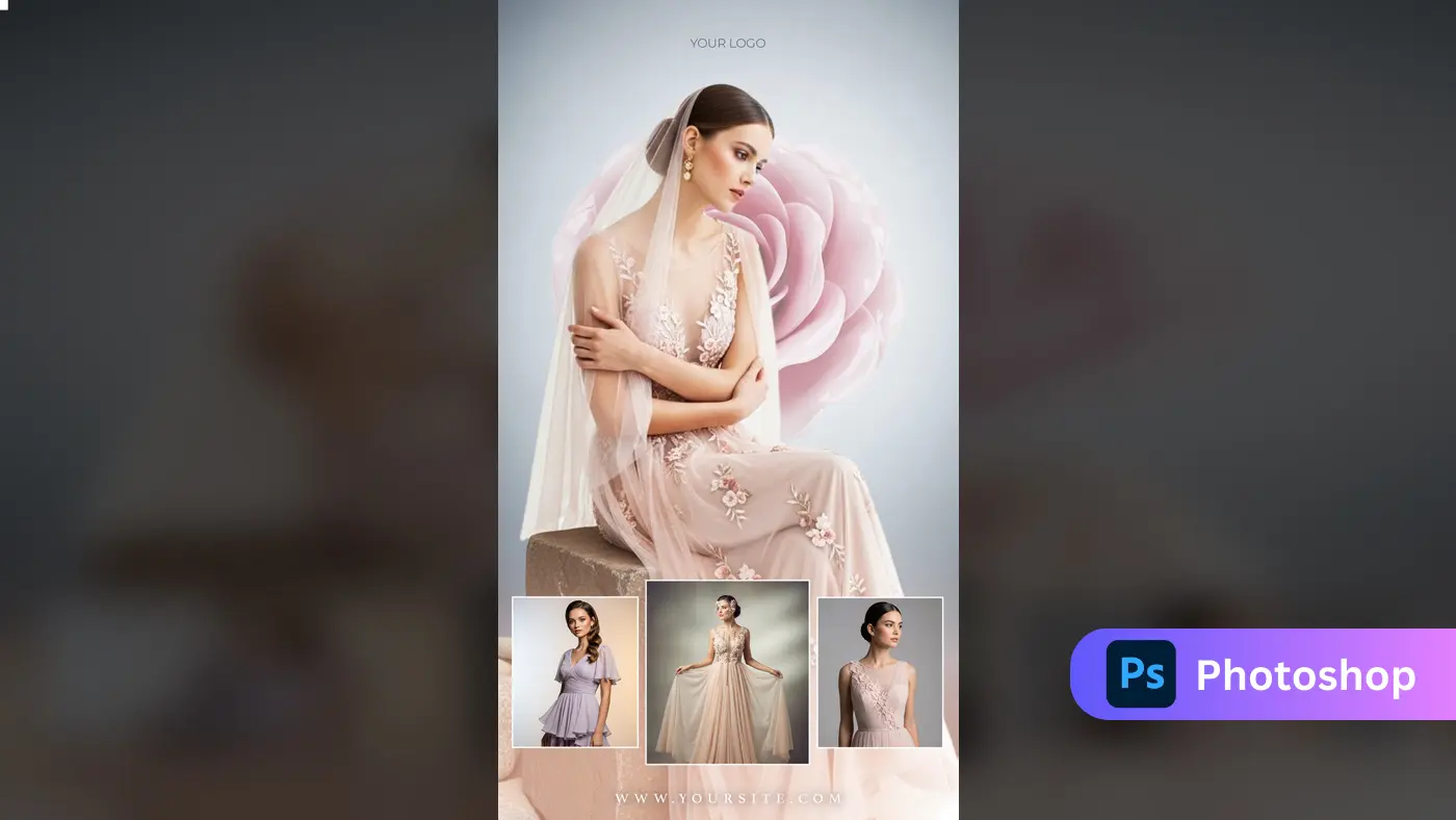 Haute Couture & Bridal Gown Ad Template