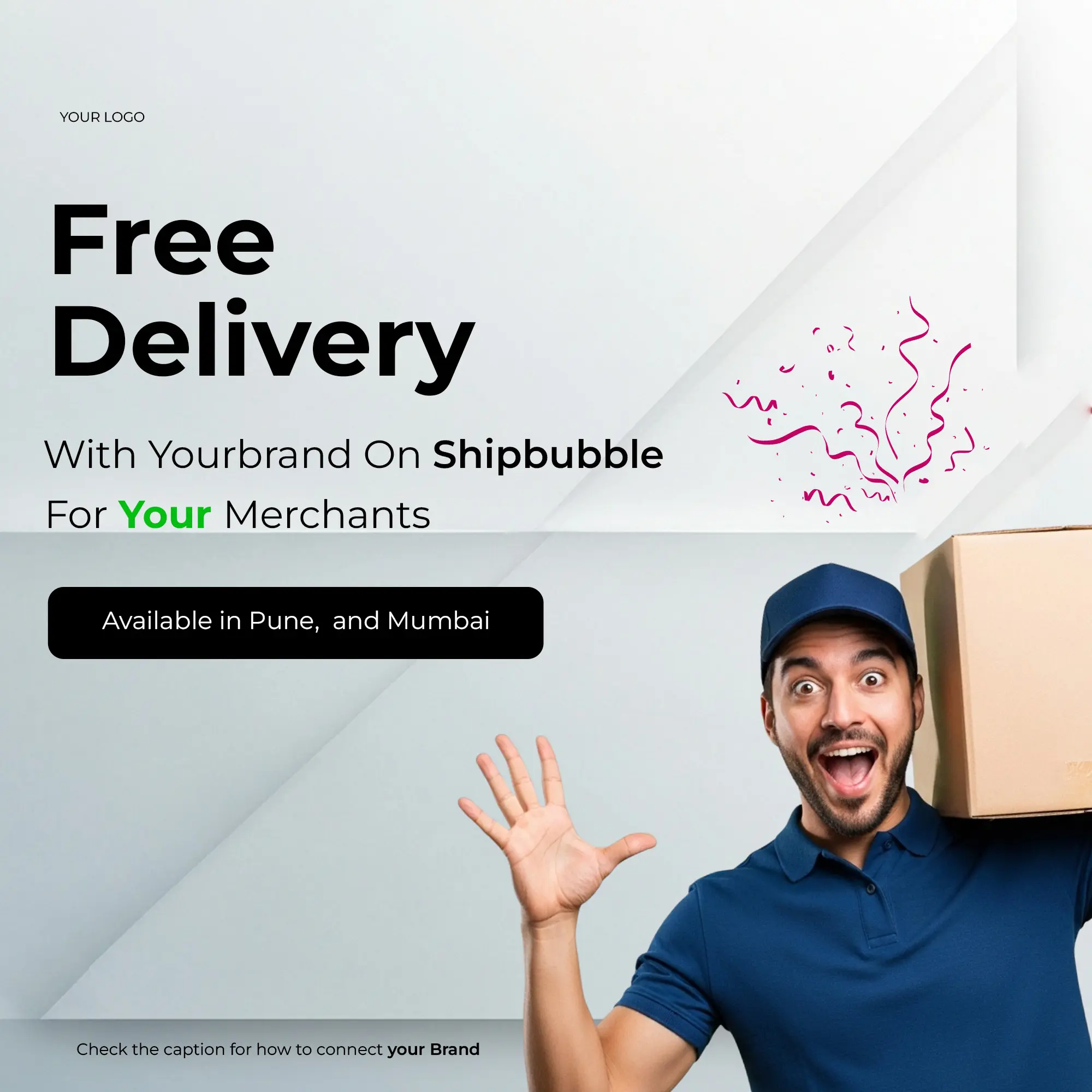 Courier Delivery Ad Template