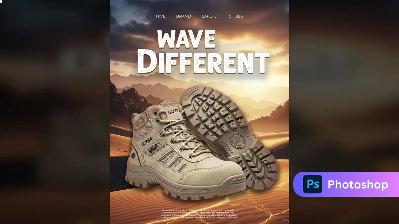 Adventure Footwear Advertisement Template