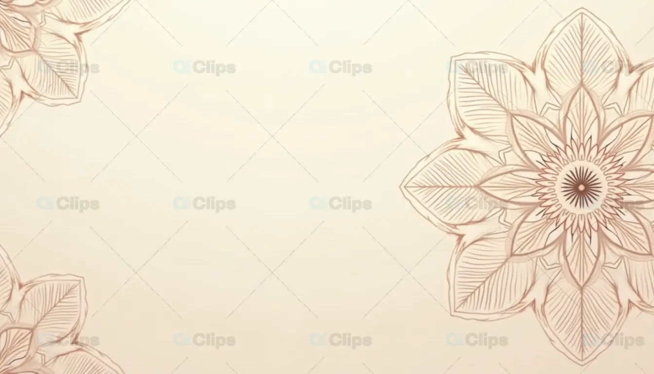 Floral Mandala Beige Background Design