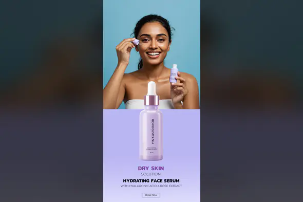 Hydrating Face Serum Product Mockup