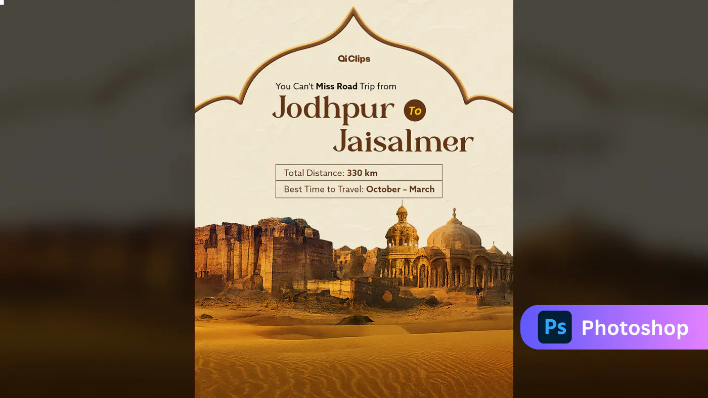 Enhanced Rajasthan Road Trip Poster Template