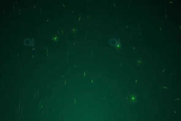 Glowing Green Sparks – Magical Particle Motion Background | AIClips