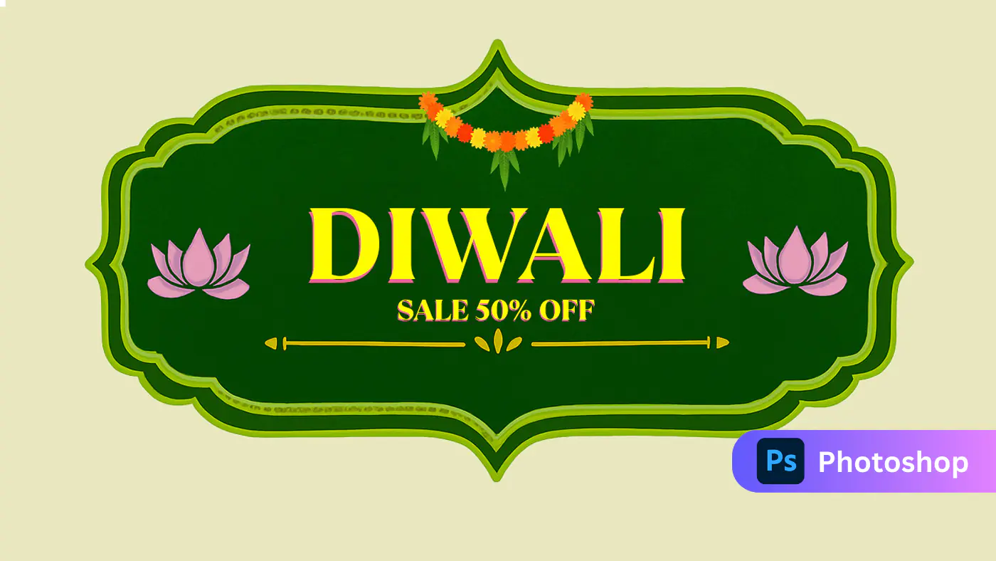 Elegant Diwali Sale Banner Template