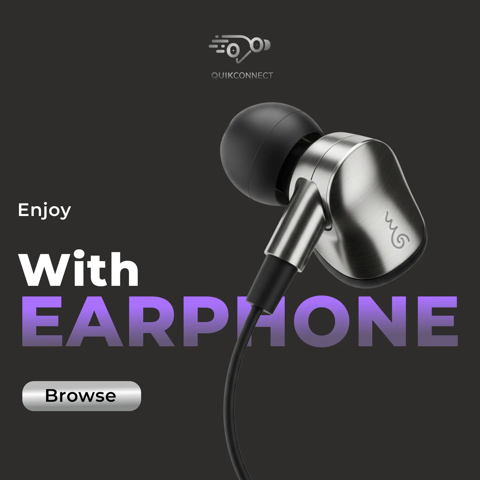 QuikConnect Earphone Ad Template