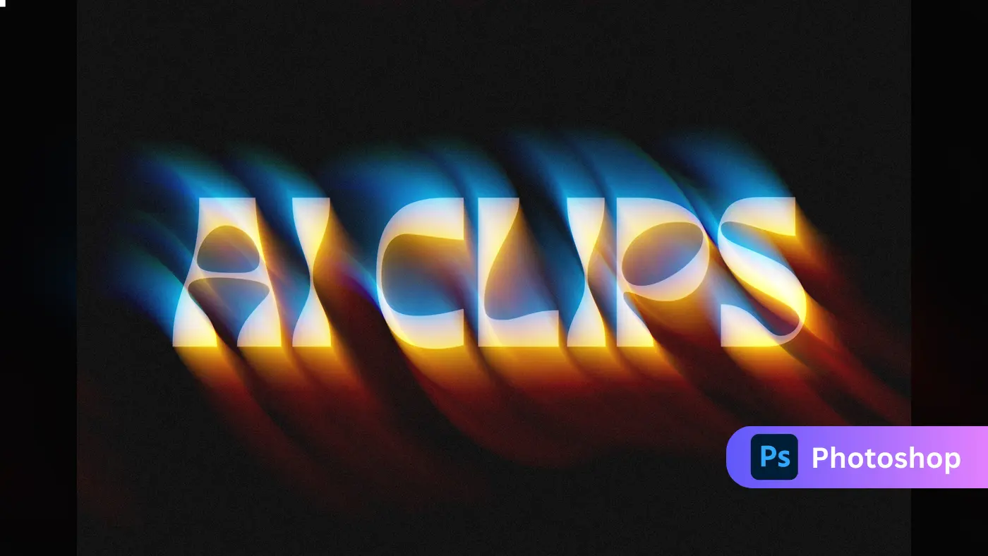Vibrant Motion Blur Text Effect  Futuristic Glow Typography