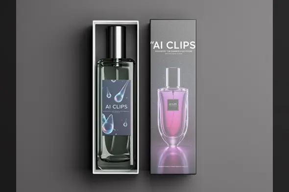 perfume Packaging Mockup Elegant Bottle and Box Design