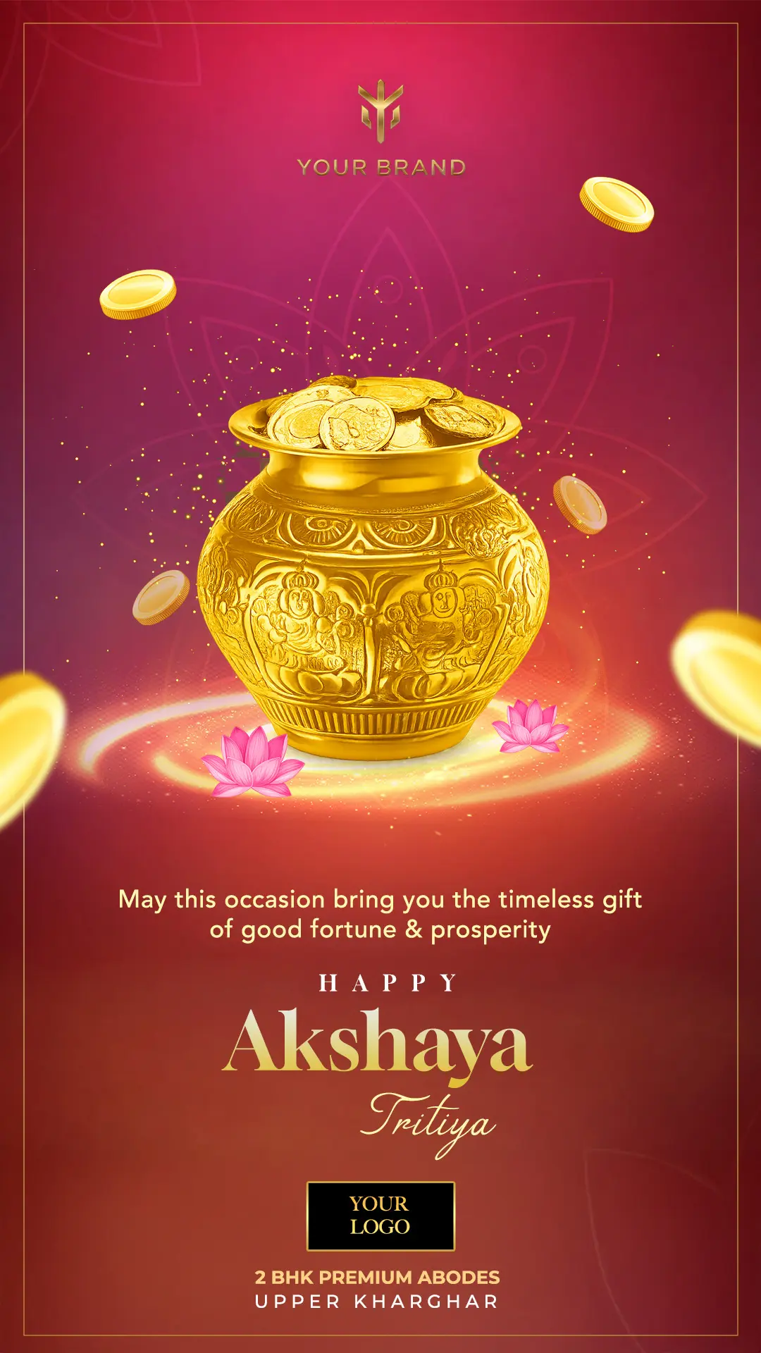 Auspicious Akshaya Tritiya Real Estate Ad Template