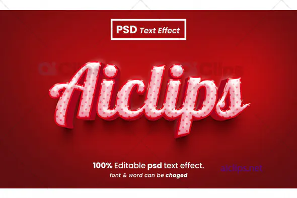 Polka Dot Text Effect PSD