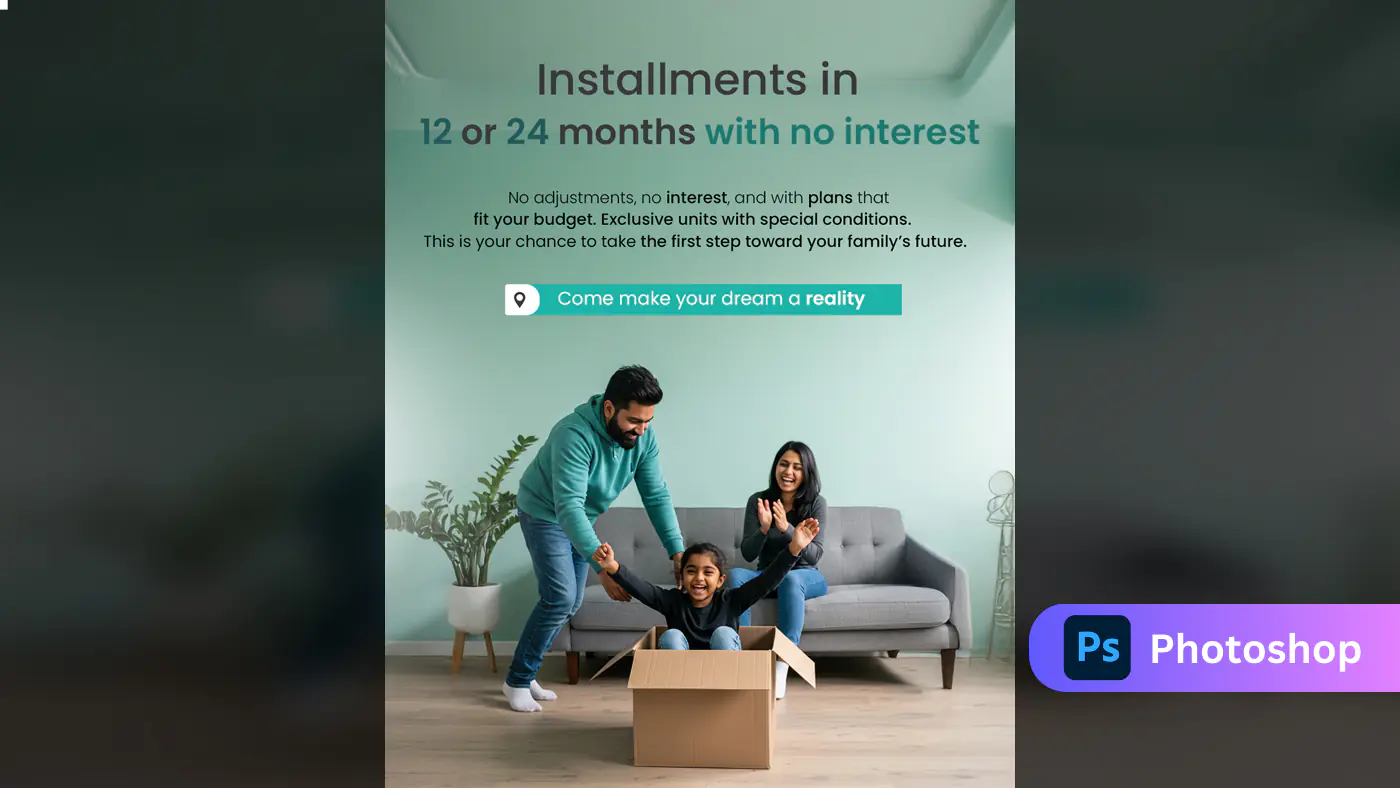 No Interest Installment Plan Real Estate PSD Banner