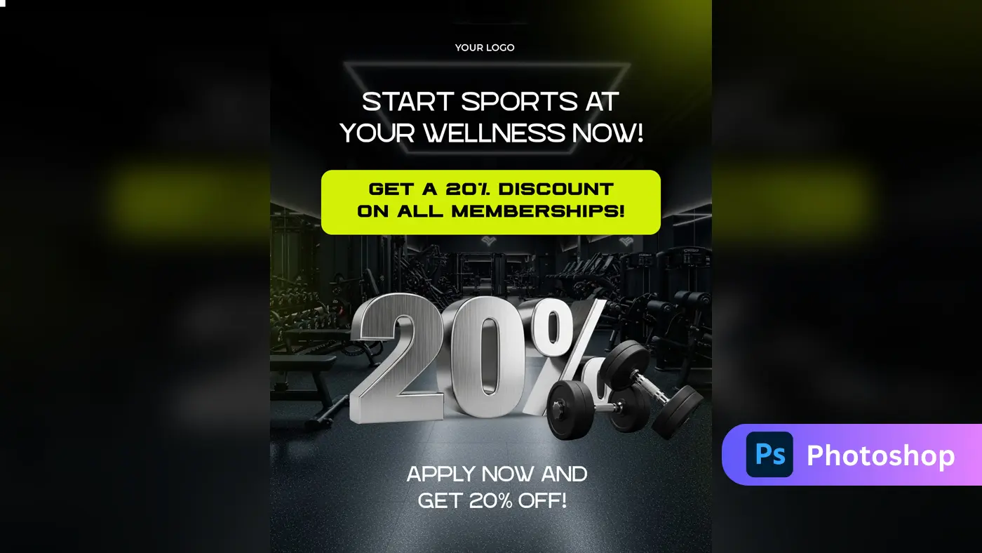 Gym & Fitness Membership Promo Template