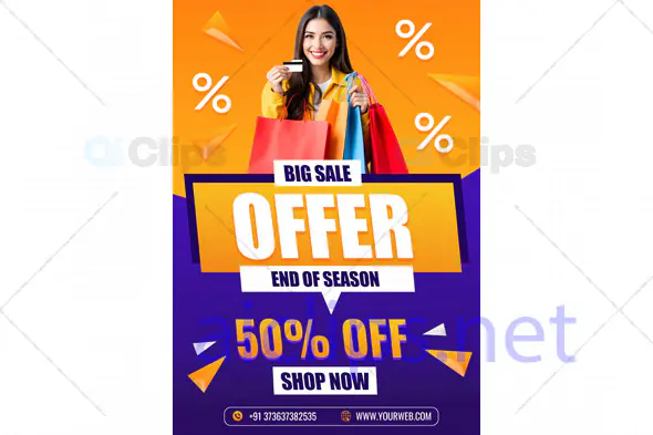 End of Season Sale Offer PSD Template