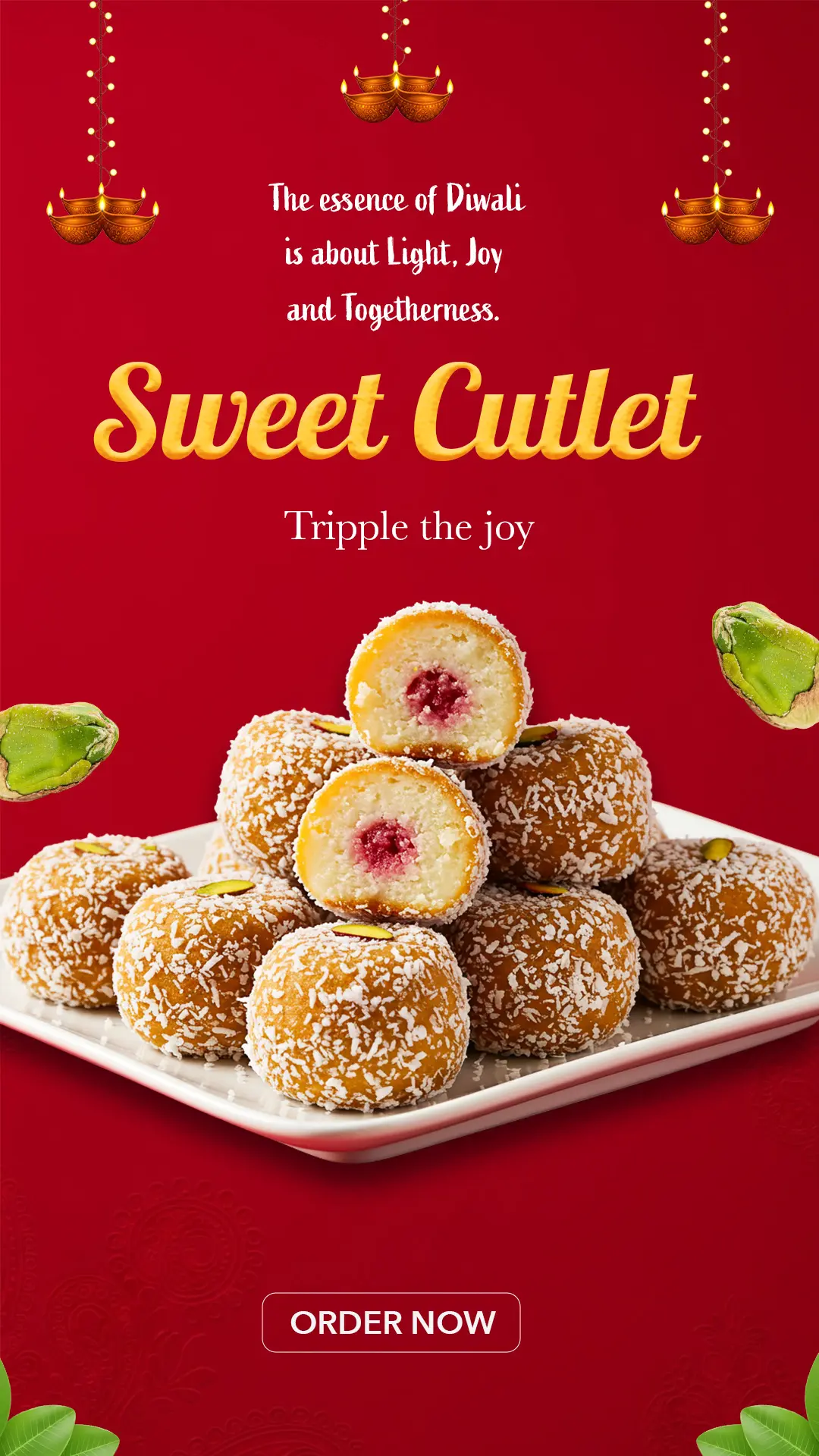 Diwali Sweet Cutlet Promotional Template