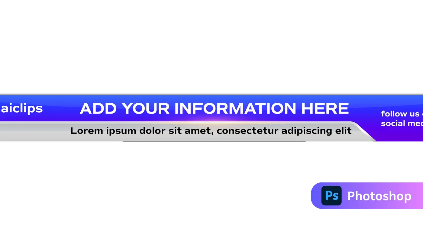 Blue Gradient Lower Third  Template