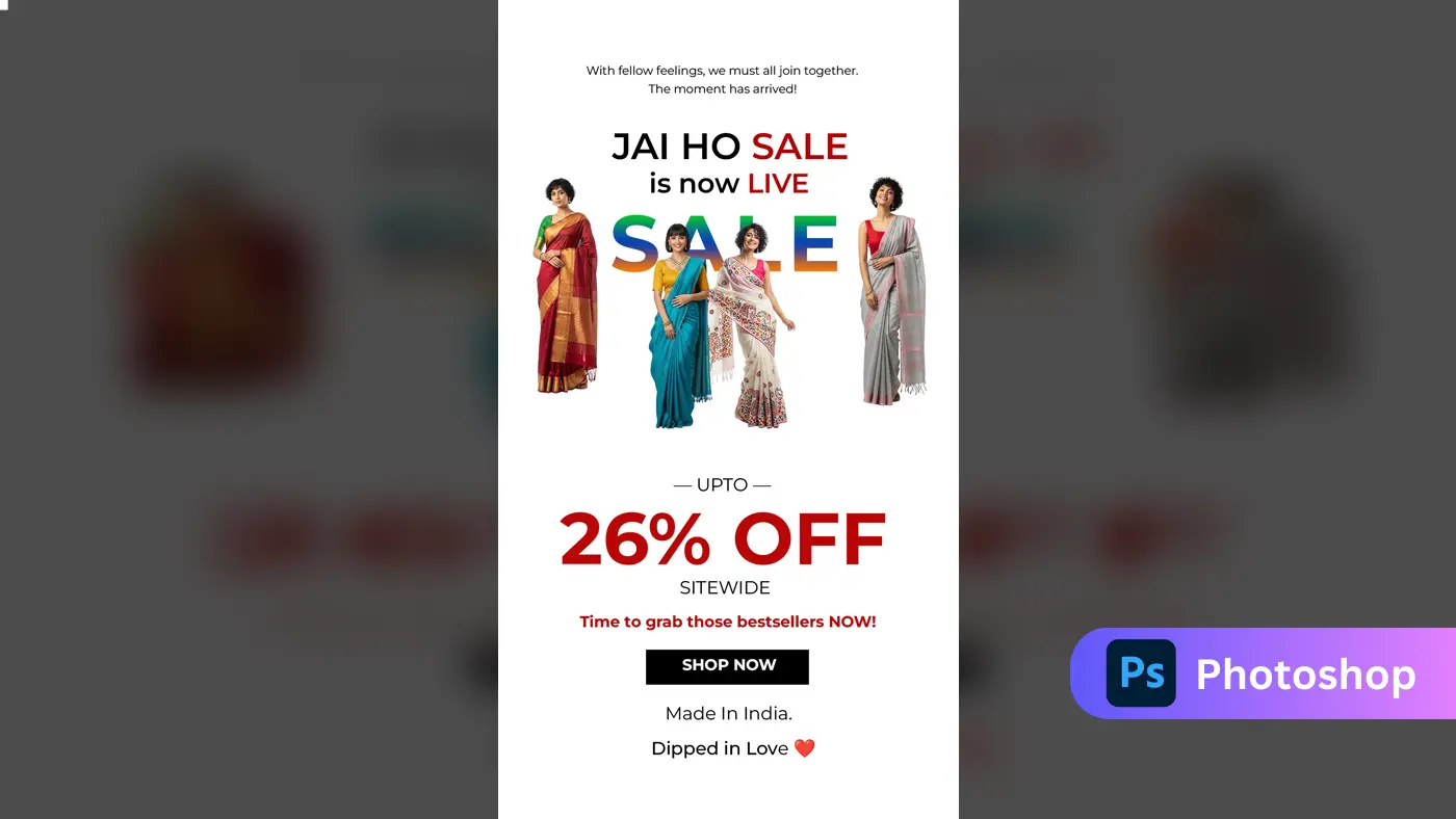 Indian Ethnic Wear Sale Ad Template