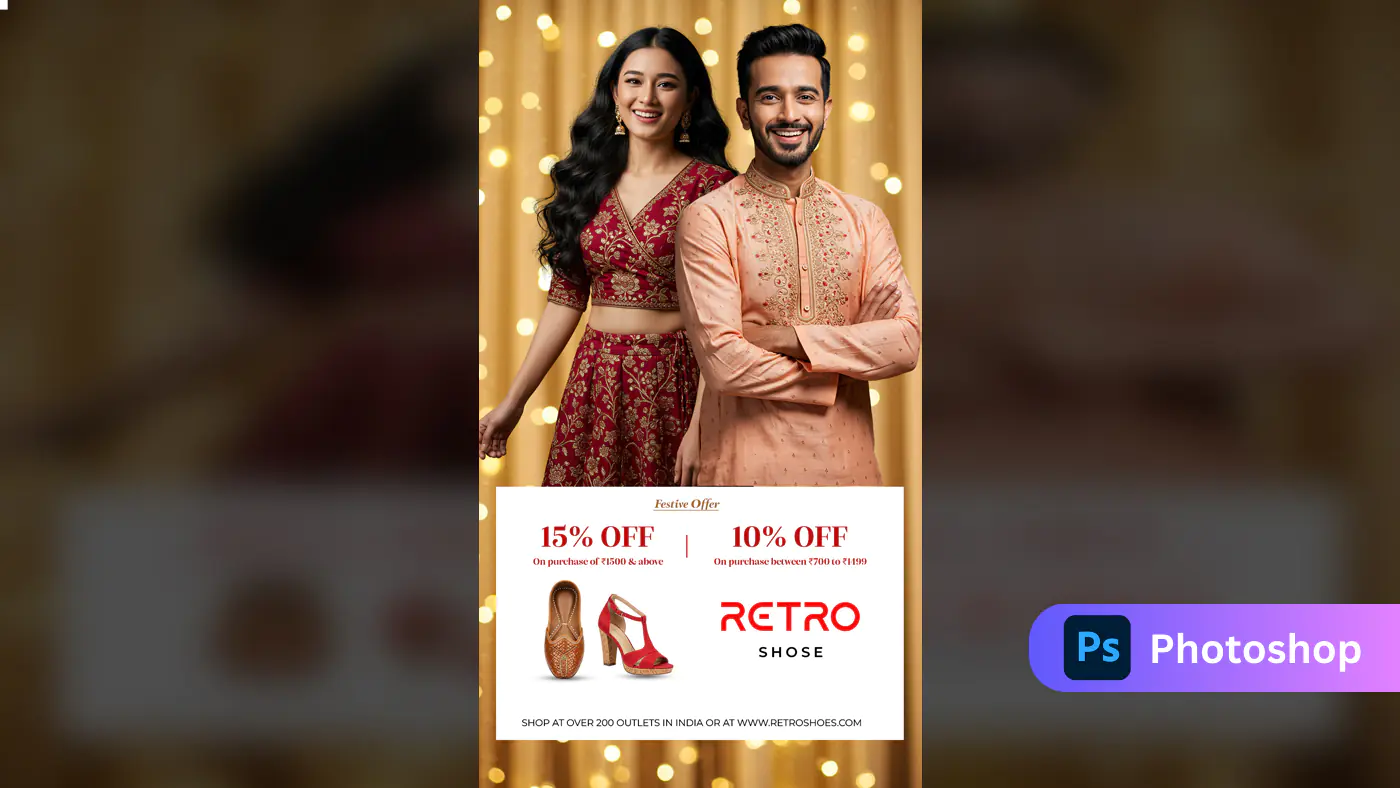 Festive Footwear Promotion Template