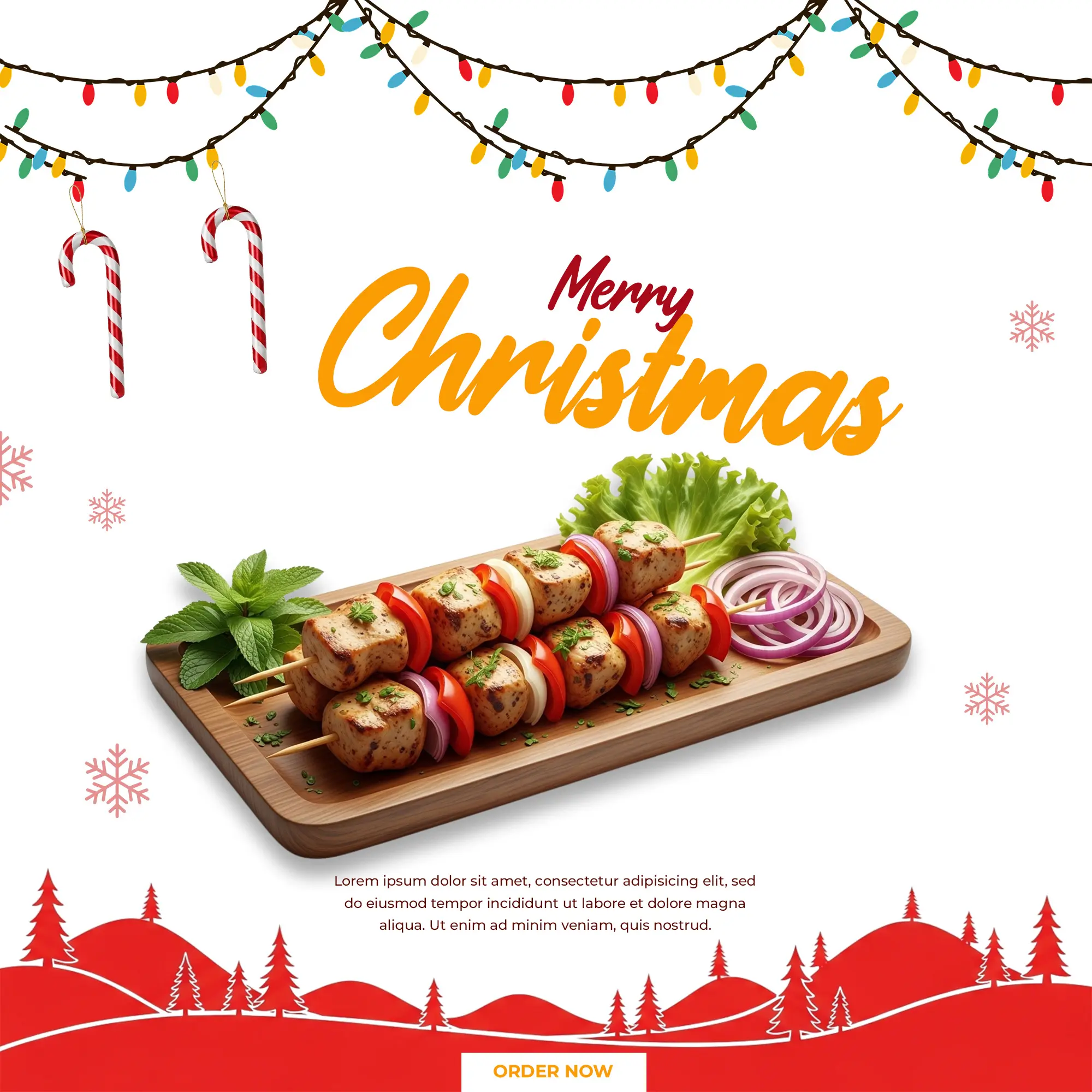 Christmas Food Promotion Social Media Template