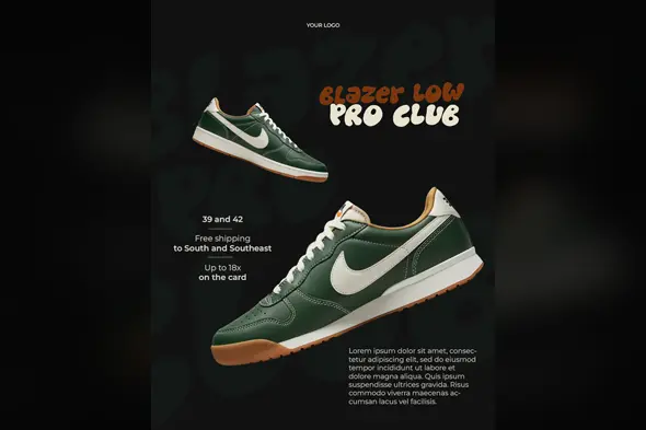 Stylish Sneaker Ad Template