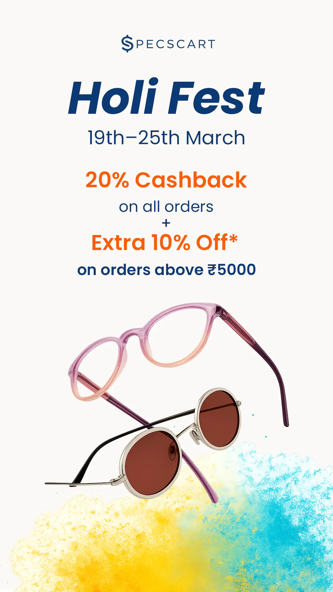 Holi Fest Eyewear Promotion Template