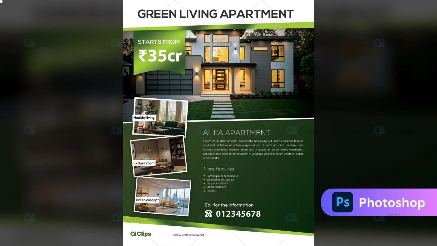 Modern Luxury Green Real Estate Property Promotion Template