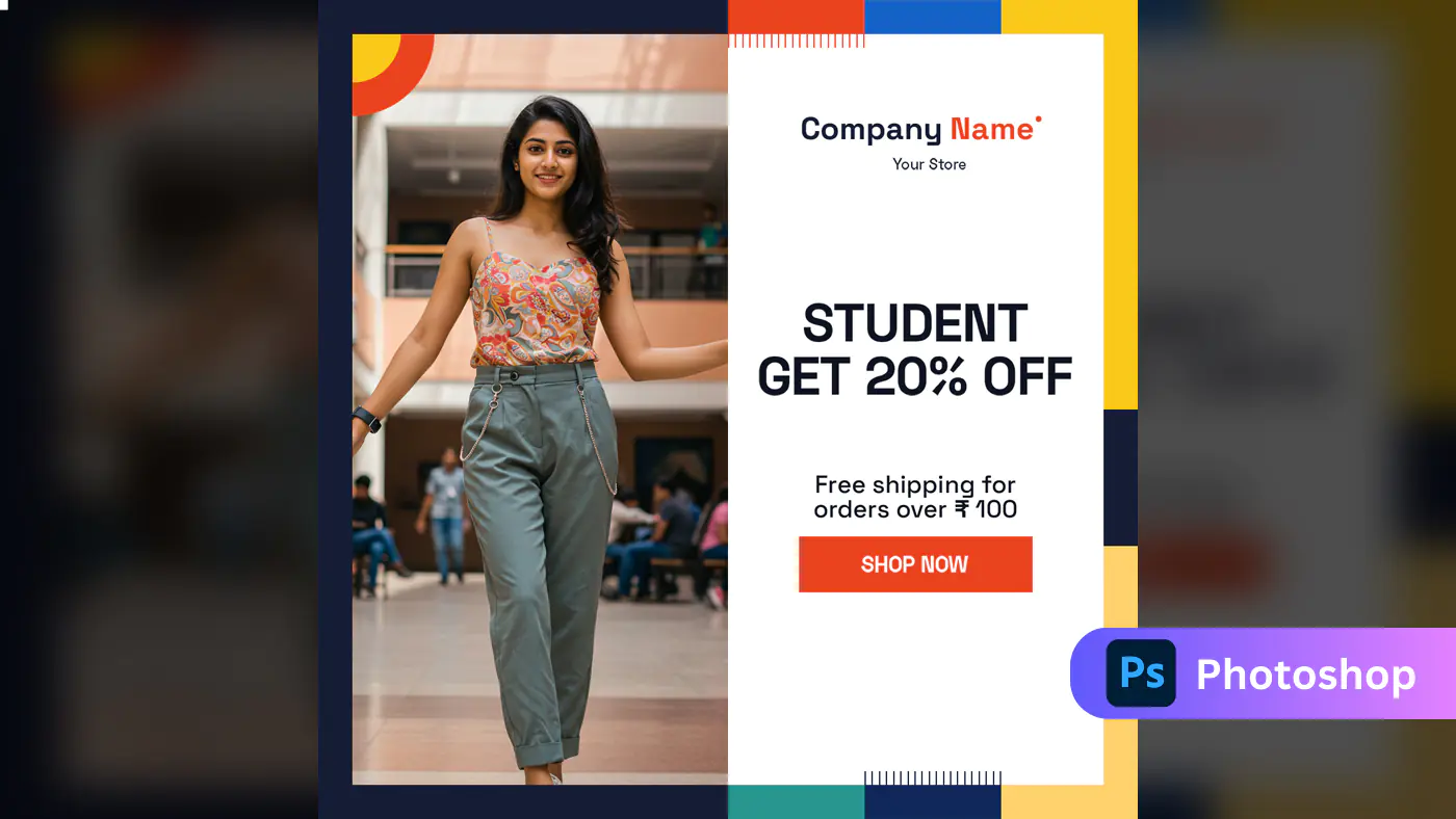 Student Discount Fashion Promo Template