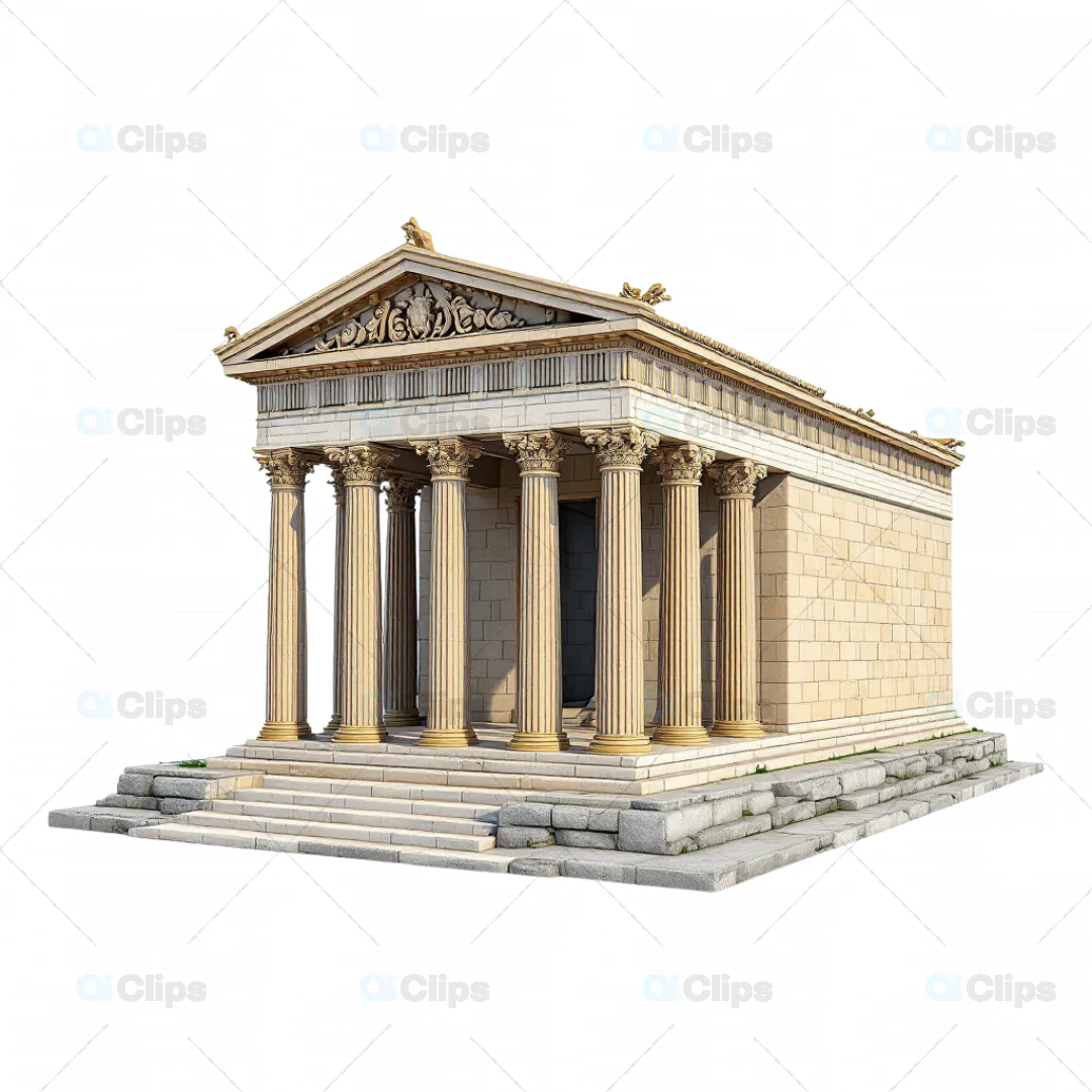 Realistic 3D Ancient Greek Temple Model