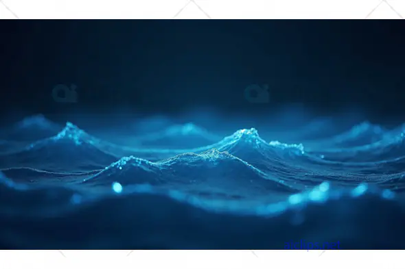 Close-Up of Ocean Waves at Night