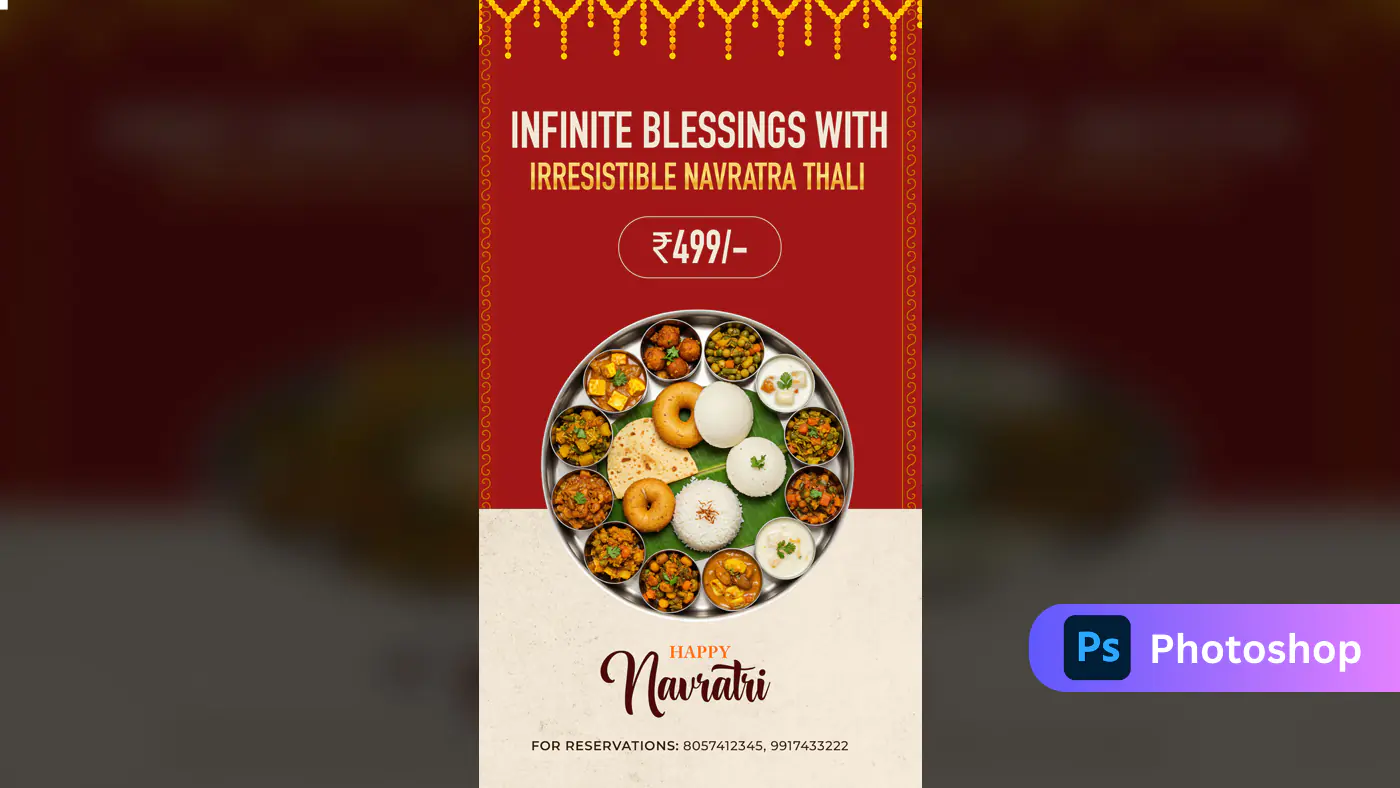 Navratra Thali Special Offer Template