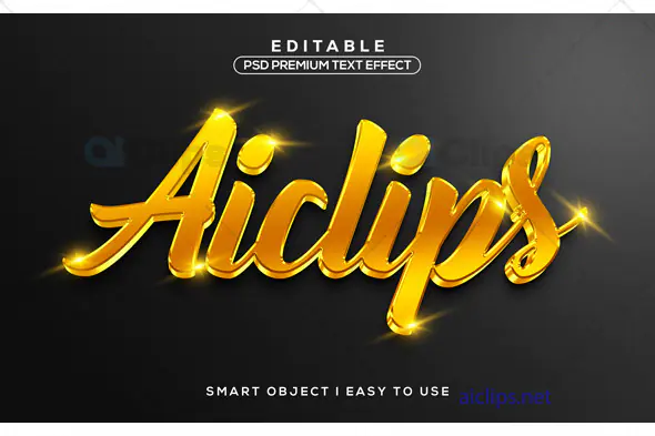 Luxury Gold Script Text Effect PSD