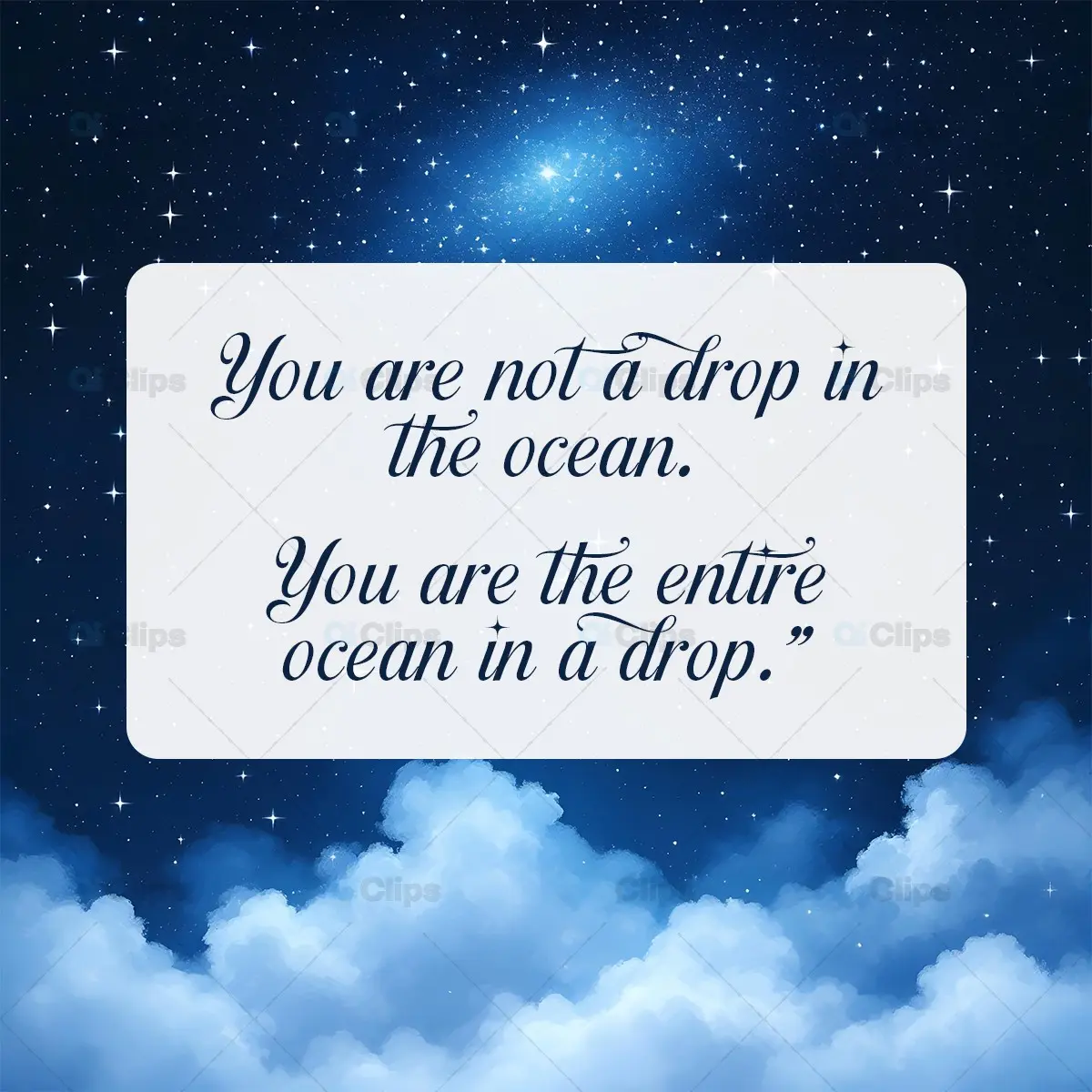 Inspirational Ocean Quote PSD Template