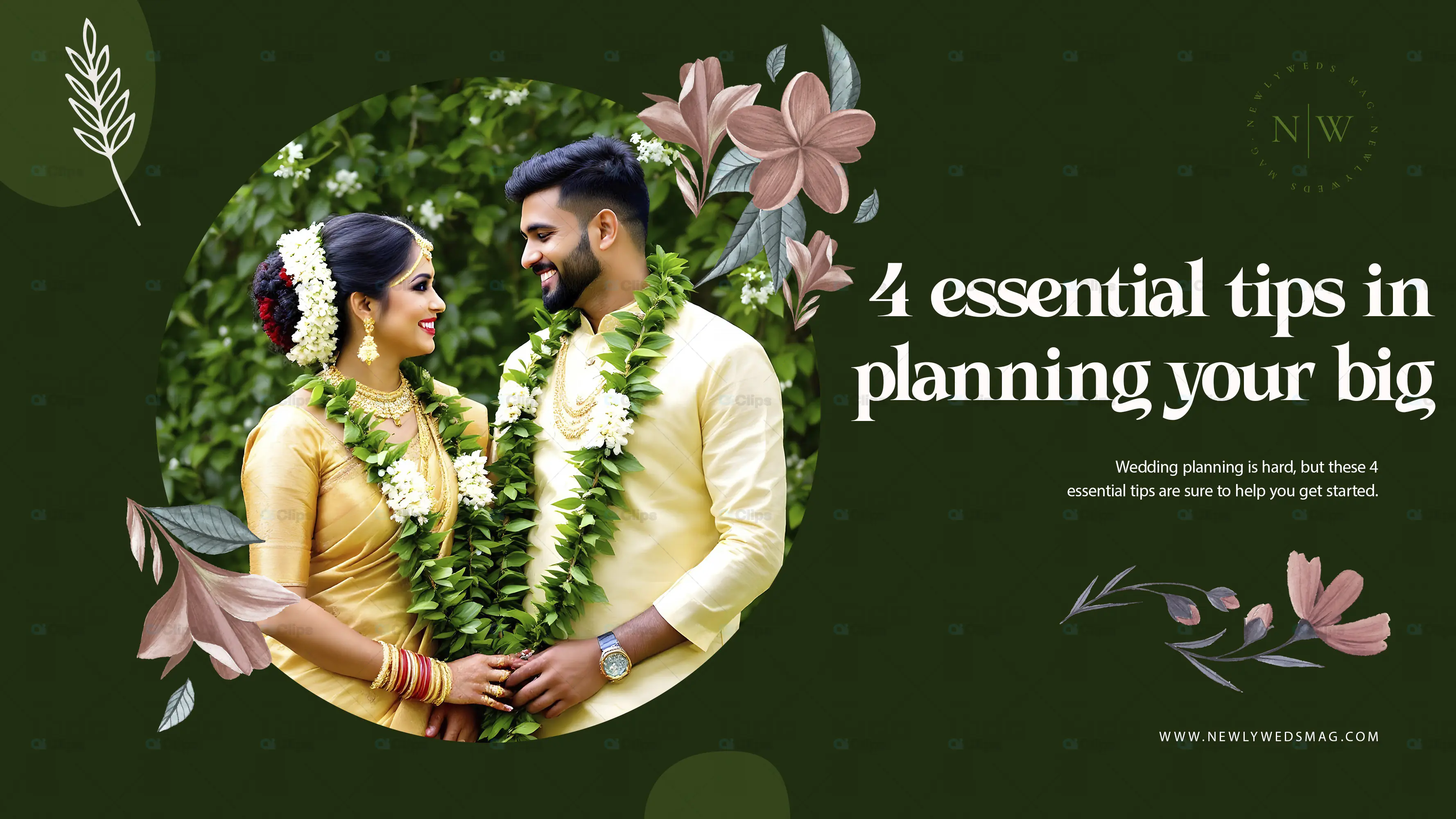 Wedding Planning Tips Banner PSD Template